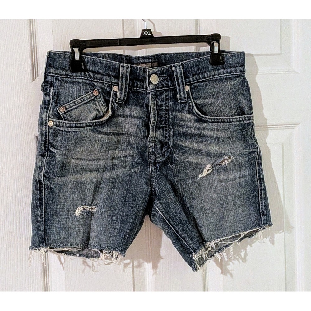 Rock Republic Distressed Denim Cutoff Shorts Button Fly Y2K Size‎ 30 (Large)